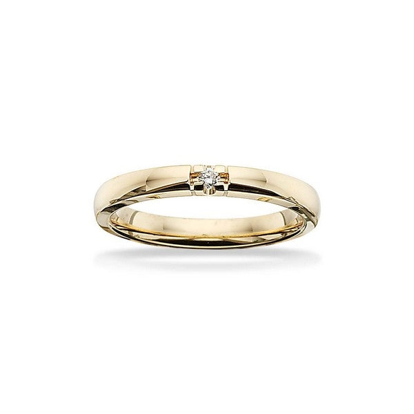 Grace alliancering fra Scrouples i 14 karat guld med 0,03 ct diamant